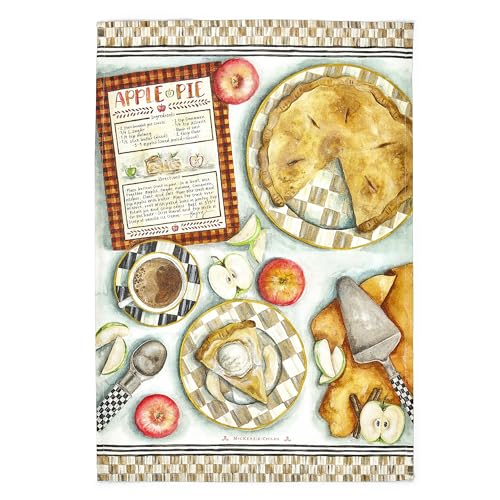 Cotton Dish Towel (Apple Pie Recipe / 1-Pack)