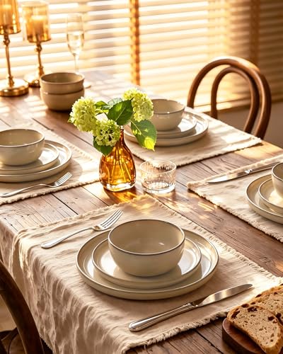 Milkyway 24 Piece Stoneware Dinnerware Set (Milk Tea / Service for 8 (Standard Dinner Set))