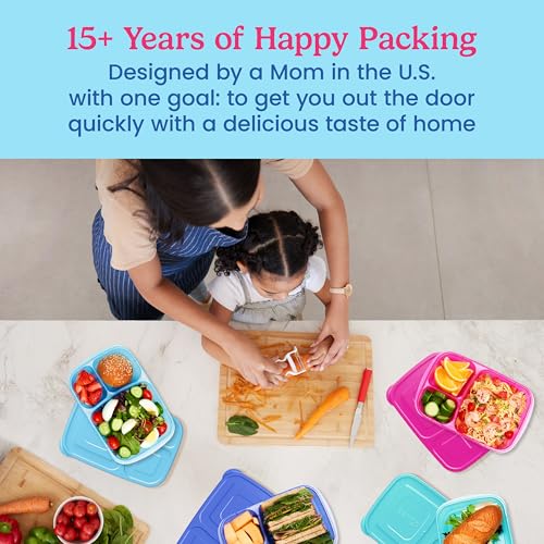 Reusable, BPA-Free, Microwave, Dishwasher & Freezer-Safe, Custom-Fit Lids, Lightweight (Jewel Brights) (Jewel Brights (4-Pack))