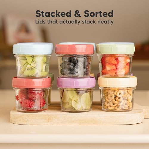 6pk 4oz Glass Baby Food Containers with Lids (6-pk 4 Ounce / Nord)