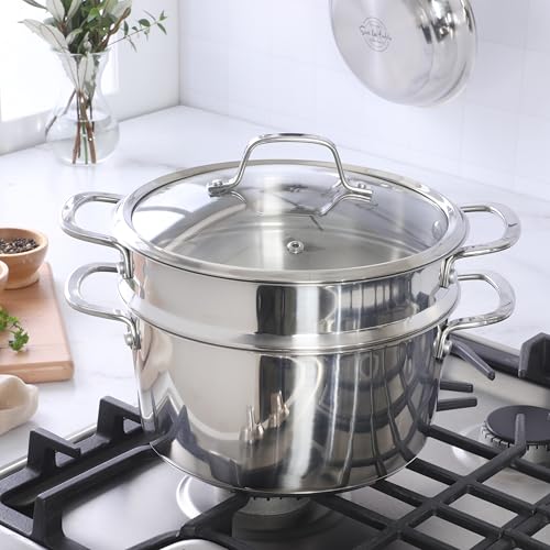 Kitchen Essentials Chef's Deck 3 (Stainless Steel / 5.3-Quart Dutch Oven w/ Steamer Insert)