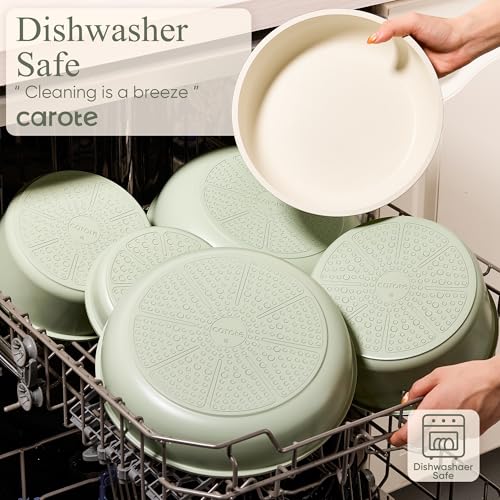 25pcs Pots and Pans Set Non Stick (Green / 25 Piece)