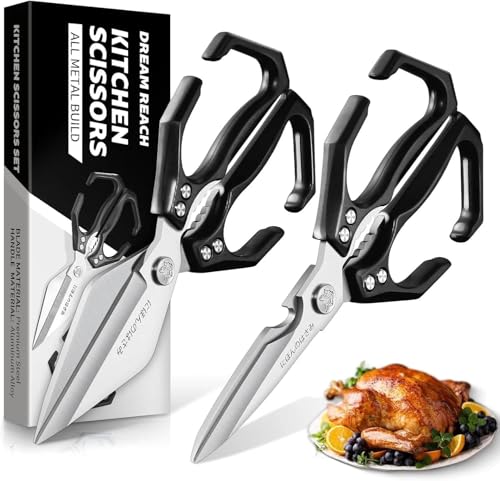 Heavy Duty Poultry Shears Set for Chicken (Black)