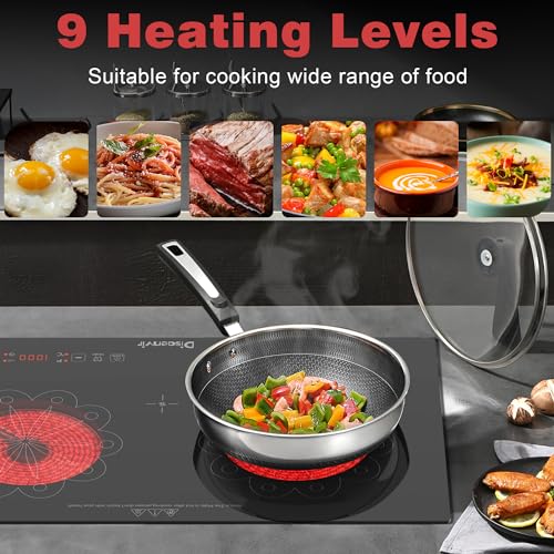2 Burner Electric Cooktop 24 Inch 110V Plug in