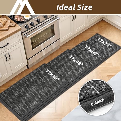 Kitchen Rugs Non (Dark Grey / 17“x48”)