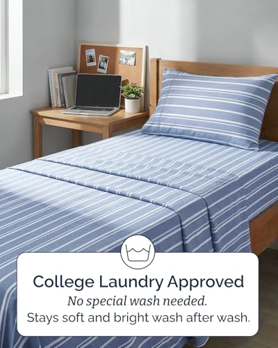 Twin XL 3 Piece Sheet Set (42 - Blue Stripes 3 / Twin XL)