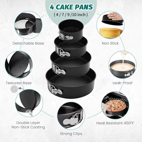 Cake Pan Set for Baking (Black Set)