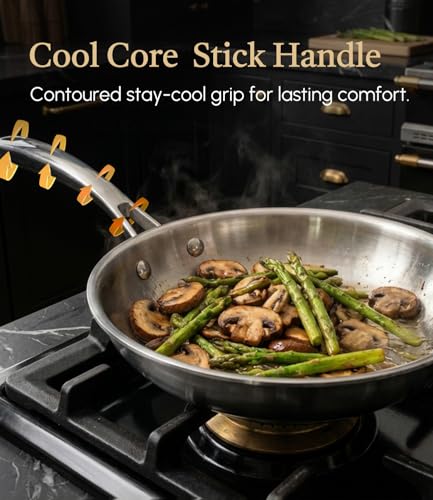 8 Inch 316 Stainless Steel Frying Pan with Lid (8 Inch)