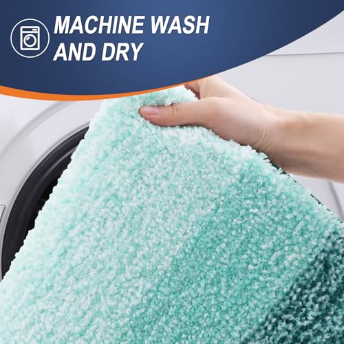Small Bathroom Rugs 24x16 (24" X 16" / Blackish Green)