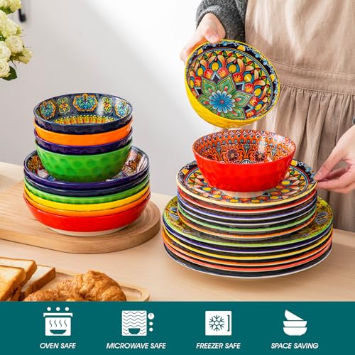 24 Pieces Plates and Bowls Set (Service for 6 (24 PCS))