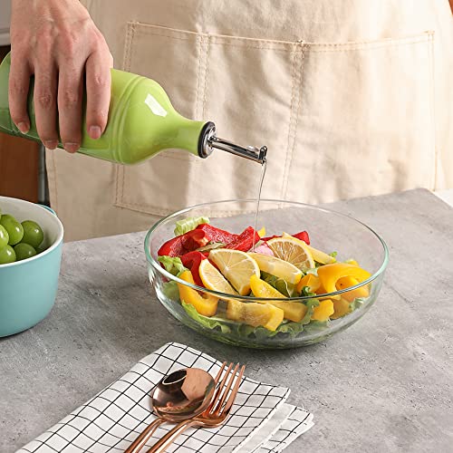 Sweejar Ceramic Olive Oil Dispenser Bottle (15.5 oz, Set of 1 / Gradient Orange)