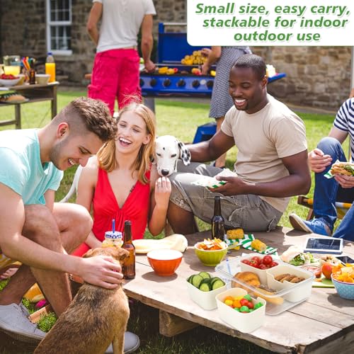 4 Compartment Snackle Box Container with Lid (4 Compartments / White)