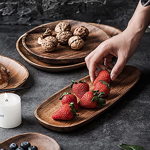 Acacia Wooden Serving Platters Set of 4