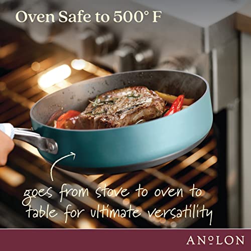 Achieve Hard Anodized Nonstick Sauté Pan with Lid (Saute Pan (3 Quart) / Teal)