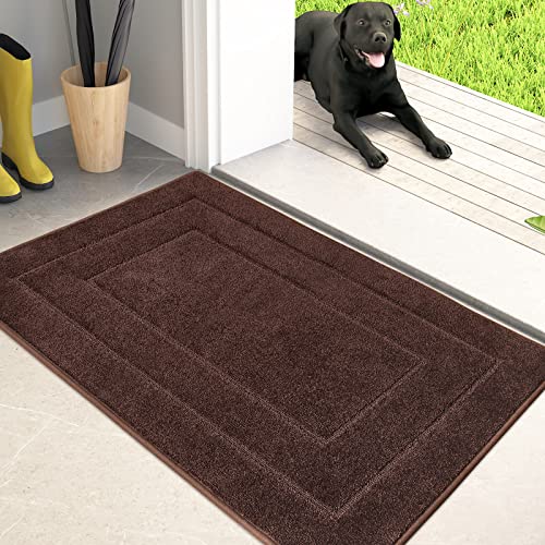 Dirt Trapping Door Mat Indoor Entrance (Brown / 24" X 35.5" (Rectangular))