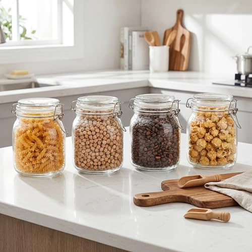 4 Pack Glass Canister Set