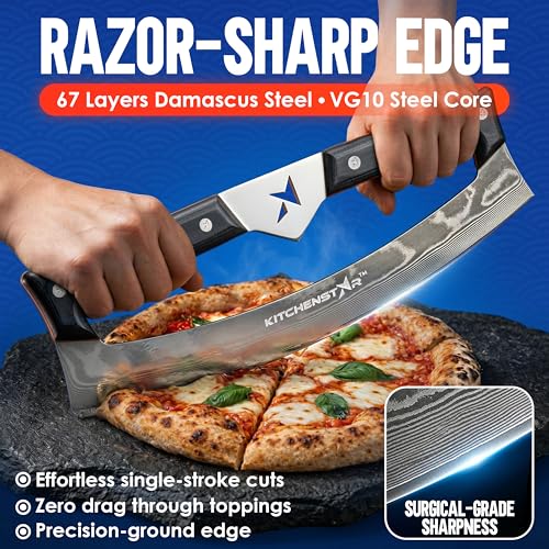 Pizza Cutter Rocker Knife 16 (Gray / 16 Inch)