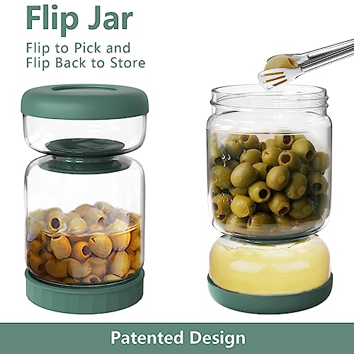 Glass Pickle Jar (34oz Green)