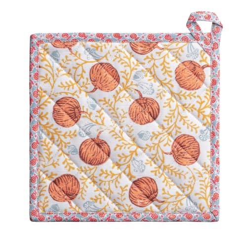 Pot Holders 100% Cotton Potholders (033 - Harvest Festival / 8" x 8" (Pot Holder Pack of 1))