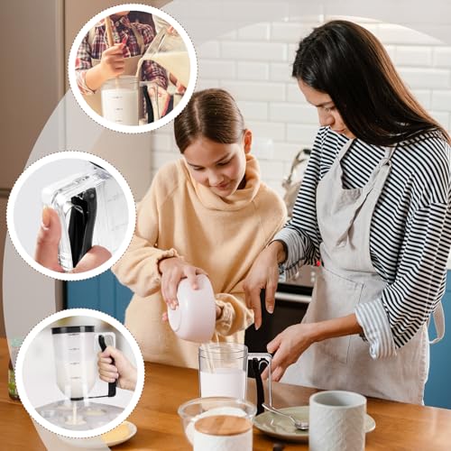 2 Pcs Handheld Batter Dispenser Squeeze Handle 4 Cups (Black)