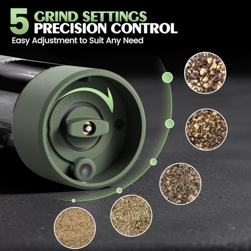 Salt and Pepper Grinder Set Mom Gifts (Green)