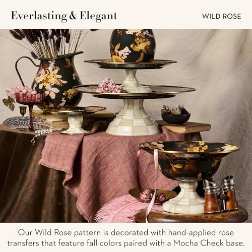 Enamel Compote (Large / Brown Wild Rose)