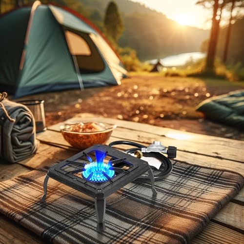Single burner cast iron flame camping stove (HT-C-0011)
