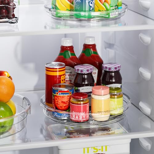 4 Pack 10.6in Lazy Susan Organizer (Clear 10.6in / 4 Pack)