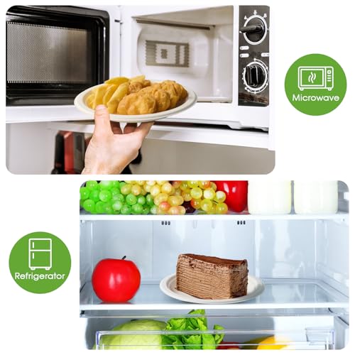 6 in 200 Pack White Disposable Compostable Dessert Paper Plates (6in-200white)