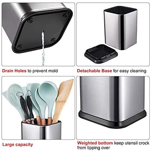 Stainless Steel Kitchen Utensil Holder for Countertop