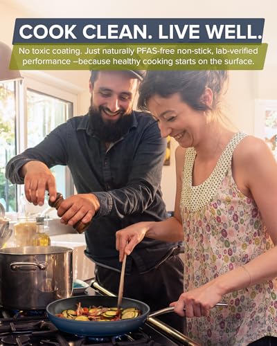 Healthy G11 Pots and Pans Set Non Stick (Deep Blue (G11))