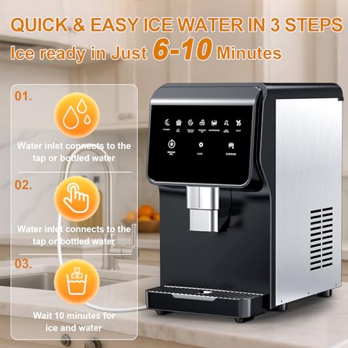 Countertop Nugget Ice Maker with Water Dispenser