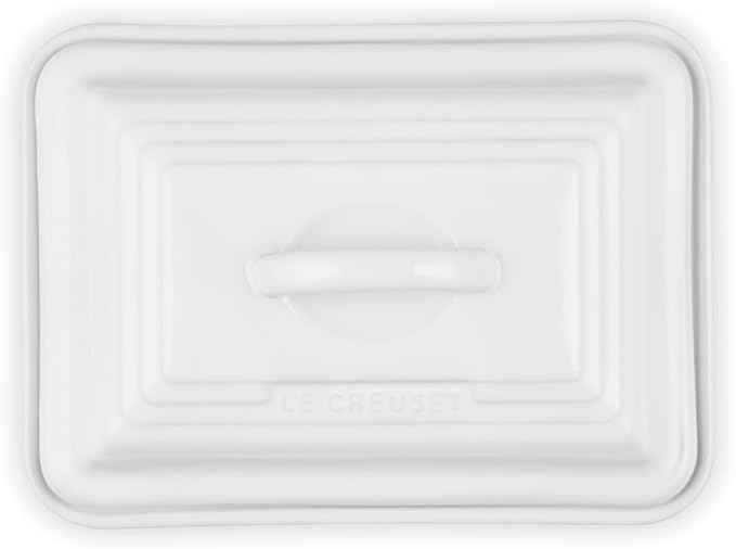 Le Creuset Stoneware European Butter Dish, White