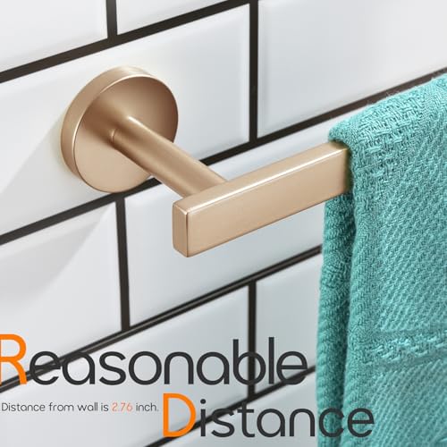 Hand Towel Ring Bathroom Towel Holder Modern Small Bath Towel Bar Wall Mount Champagne Bronze Stainless Steel AN3001CPG (Champagne Bronze)