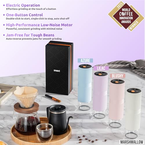 Portable Electric Coffee Grinder (Blushy Pink)