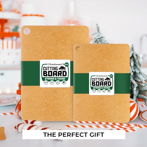 Wood Cutting Boards for Kitchen (Set of 2 [No Groove] [Natural] / One Size)
