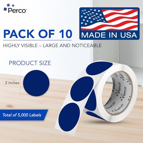 Dark Blue Perforated Round Circle Dot Sticker 2 (Blue - Dark / 2 Inch)