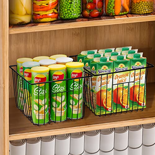 Freezer Storage Baskets (Black / 11"L x 10"W x 7"H)