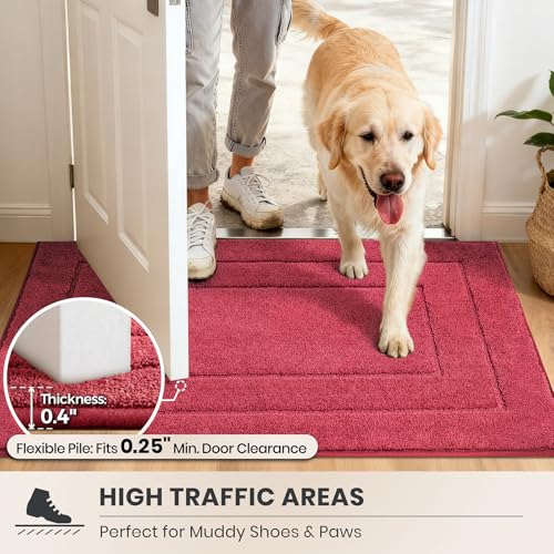 Hallway Runner Rug (Burgundy Red / 32" X 70" (Runner))