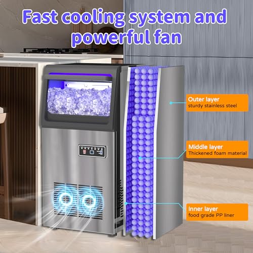 Commercial Pellet Ice Machine 80LB (80Lbs/24H / Chewing ice)