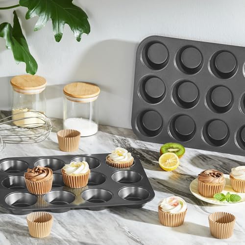 Muffin Pans with 120 Natural Parchment Liners