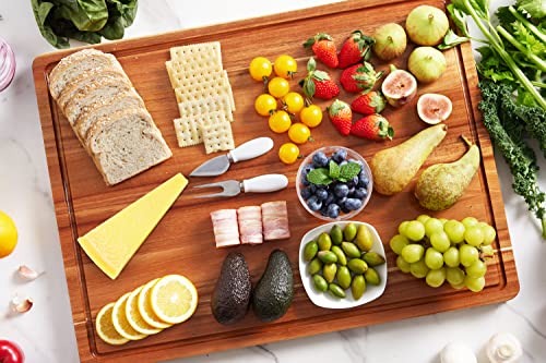 30 x 22 Inch Extra Large Acacia Wooden Cutting Board for Kitchen (30"L x 22"W)