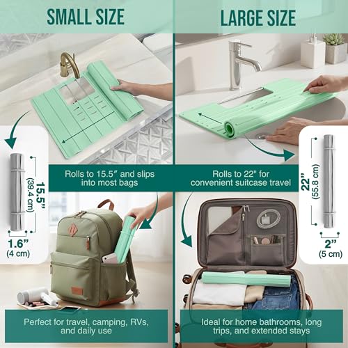 Bathroom Sink Cover for Counter Space (Mint / Large)