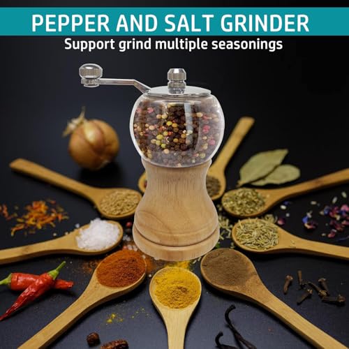 1 piece classic hand shake pepper mill gorgeous salt set (1 Piece-5 in-Wood)