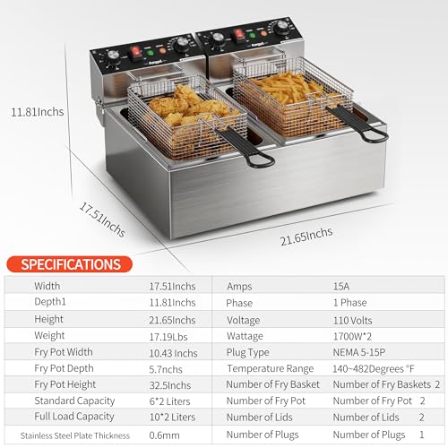 Commercial Electric Deep Fryer (20L)