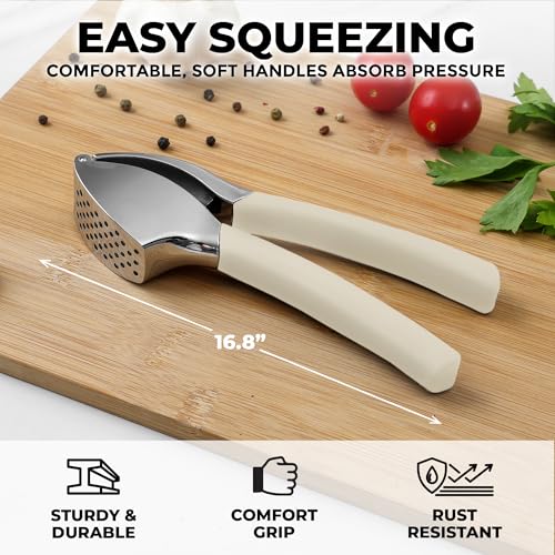Metal Comfort Grip Garlic Press