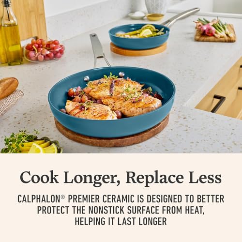 Premier Ceramic Nonstick 8 Piece Cookware Set (8-Piece Set / Macaron)