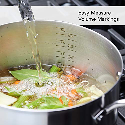 Stainless Steel Cookware Induction Pots and Pans Set (10 Piece Cookware Set)