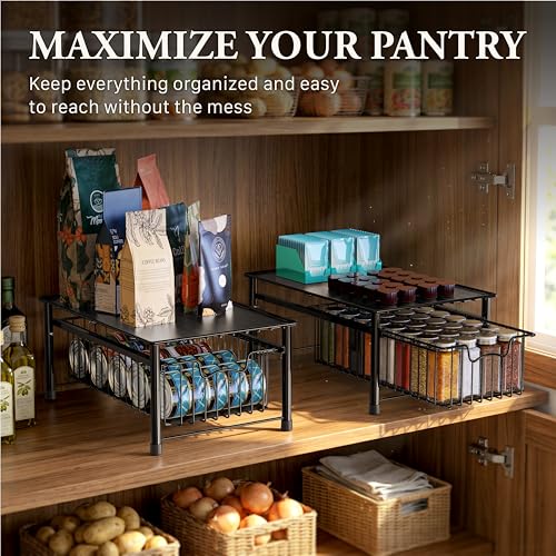 Stackable Basket Drawer (1-tier / Black)