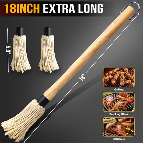 BBQ Mop Brushes for Sauce (BBQ Mop (2 Pieces) / Burlywood)